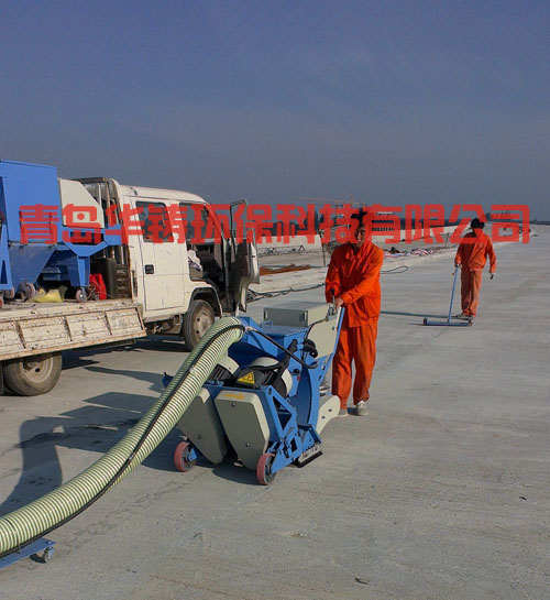 混凝土拋丸處理，橋面施工現(xiàn)場